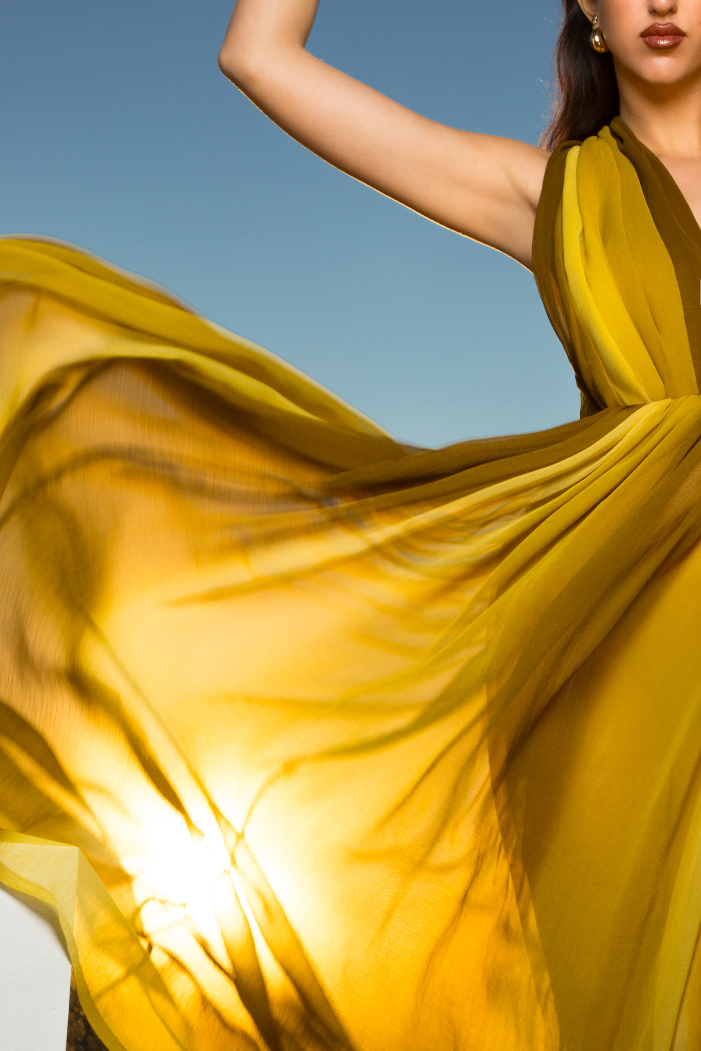 MEHR Silk Halter Dress