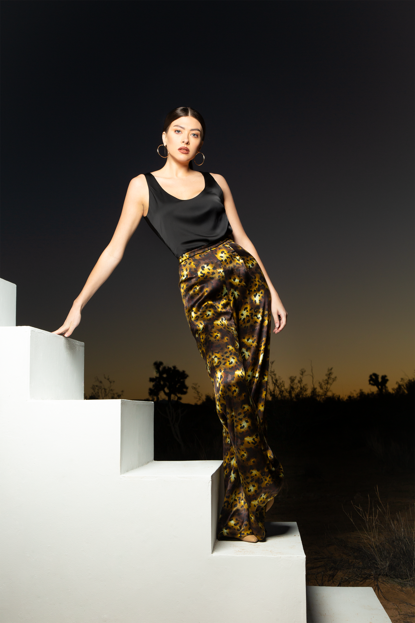 NOOR Silk Scoop Top