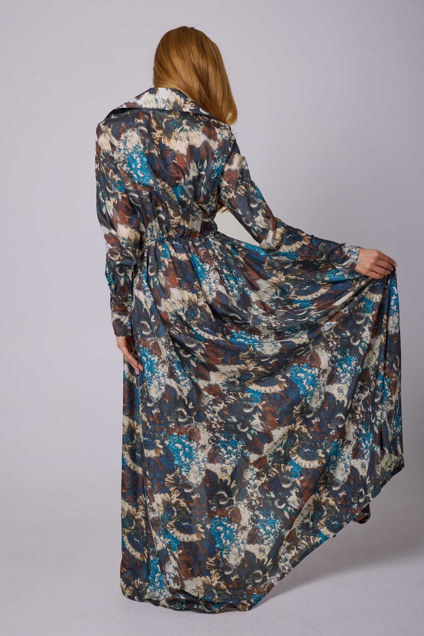 ELLENOR Silk Shirt Dress