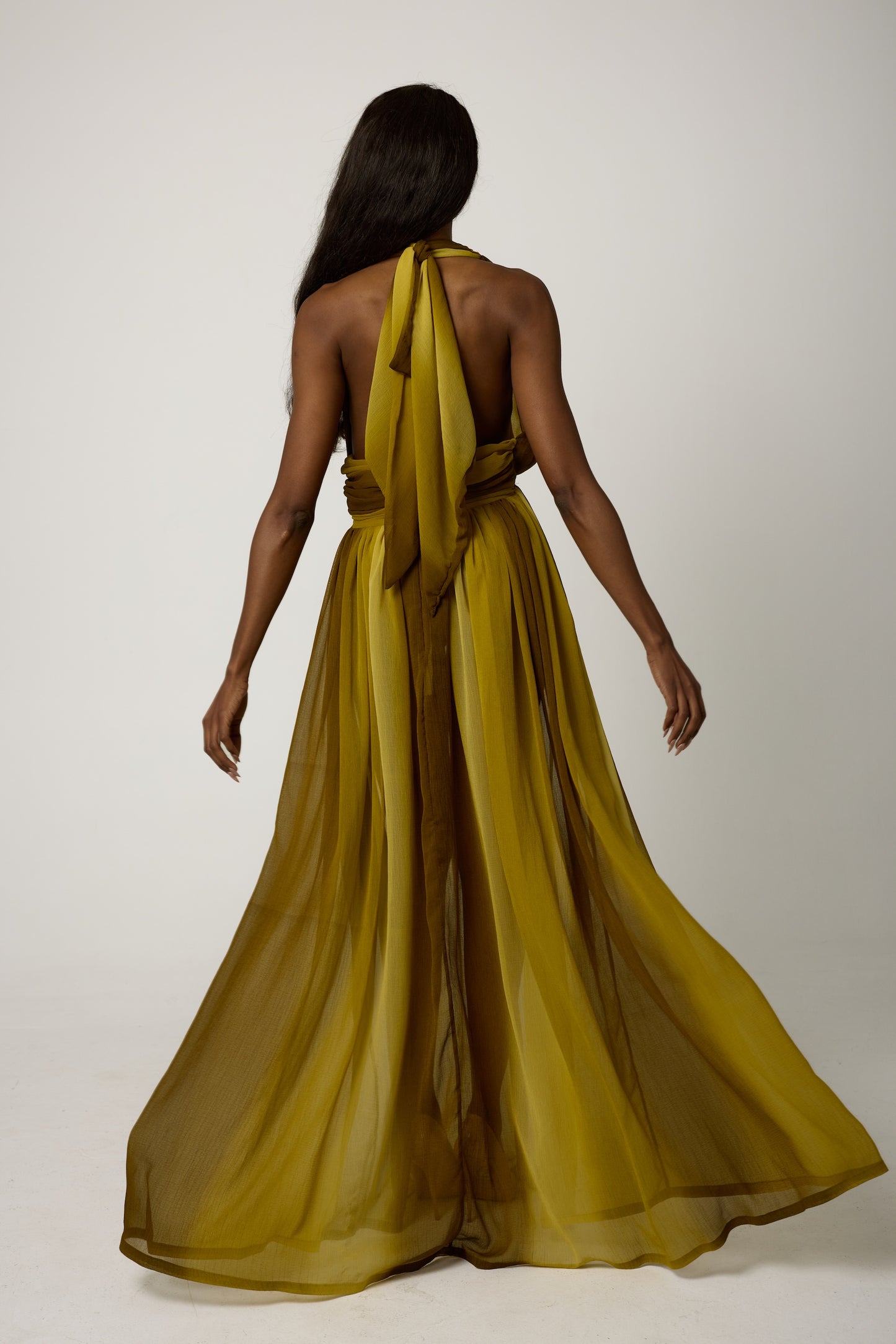 MEHR Silk Halter Dress