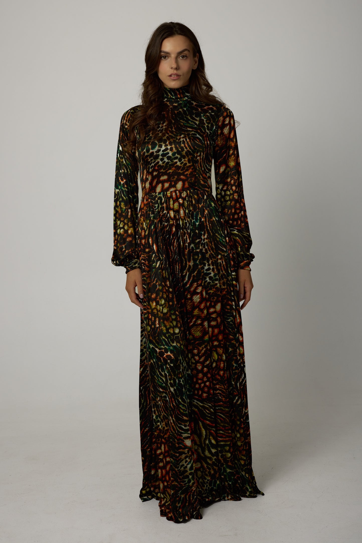 NADIRA Silk Column Dress