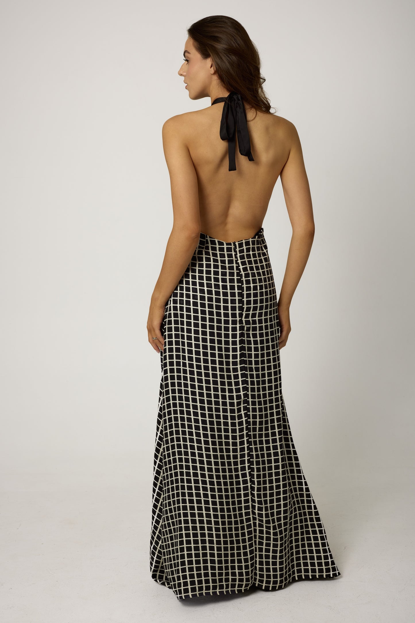 NAJAH Silk Halter Dress